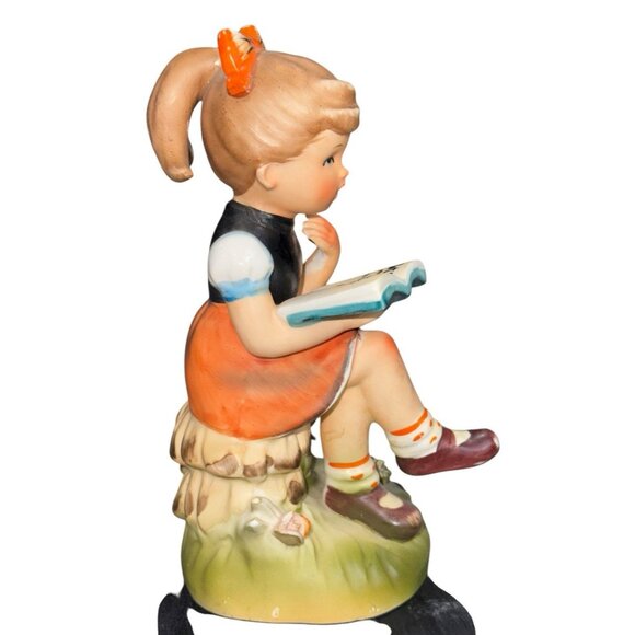 Vintage Erich Stauffer Figurine Girl Studying Arnart Creation Japan 1950's. 6' H - Picture 2 of 11